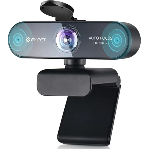Oferta limitada: EMEET Cámara Web 1080P -Webcam Nova con Enfoque Automático, Webcam 1080p, ángulo Amplio de 73°, 2 Micrófonos reducción de Ruido, Corrección Automática de luz, Cámara Web PC para Linux, Mac OS de 42.99 € a 39.99 € (ahorro 7%)