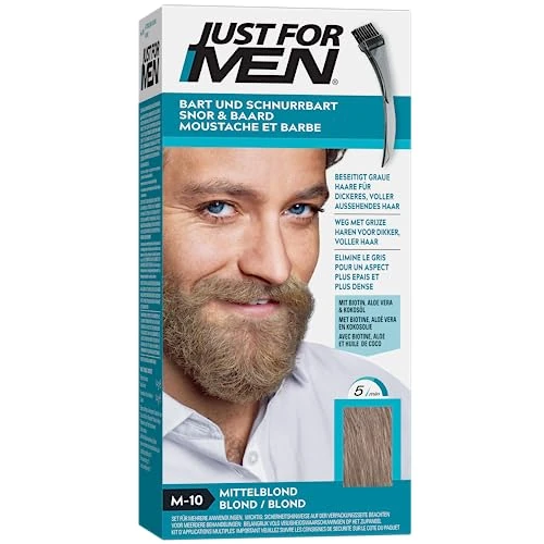 Offerta a tempo: Just For Men Barba & Baffi, Tinta Uomo Senza Ammoniaca, Biondo Medio M10 - 49% da 8.06 € a 4.15 €