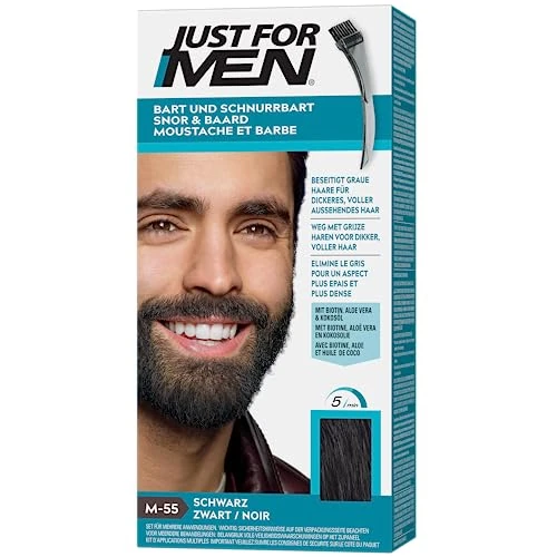 Oferta limitada: Just for men M55 - Colorante para bigote y barba, color negro, elimina las canas para un aspecto más tupido y abundante de 17.16 € a 17.16 € (ahorro 0.0%)