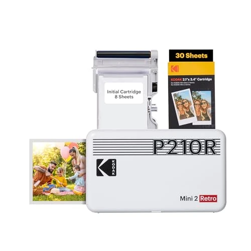 Offerta a tempo: KODAK Mini 2 Retro 4PASS Stampante Fotografica Portatile (5.3x8.6cm) — 10% da 99,99 € a 89,99 €