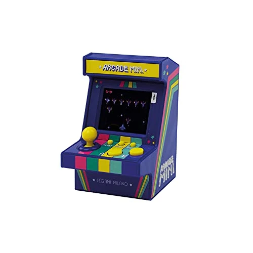 Legami - Mini Arcade de Jeux Vidéo, 152 Jeux, avec Lumières et Sons, Volume Réglable, Langue Anglaise, 5,7x9,5 cm