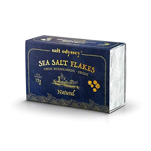 Offerta a tempo: Salt Odyssey Scaglie di Sale Marino 75 g (Confezione da 3) – Sale Marino Greco Naturale per Condire e Rifinire i Piatti - 12% da 16.69 € a 14.69 €