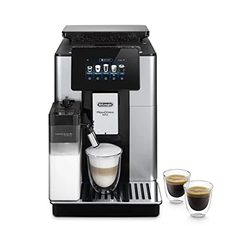 Offerta a tempo: De'Longhi ECAM612.55.SB PrimaDonna Soul Macchina Automatica per Caffè in Chicchi, 1450 W, 2 Cups, LatteCrema System, Bean Adapt Technology, Acciaio e Plastica, Silver, Black,Esclusiva Amazon - 0.00% da 1049.99 € a 1049.99 €