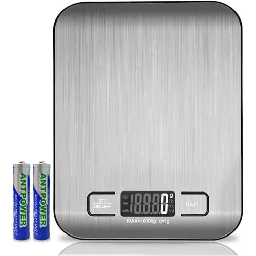Balance de cuisine numérique, balance de cuisson électronique en acier inoxydable de 5 kg, balance pour aliments ultra-mince élégante.