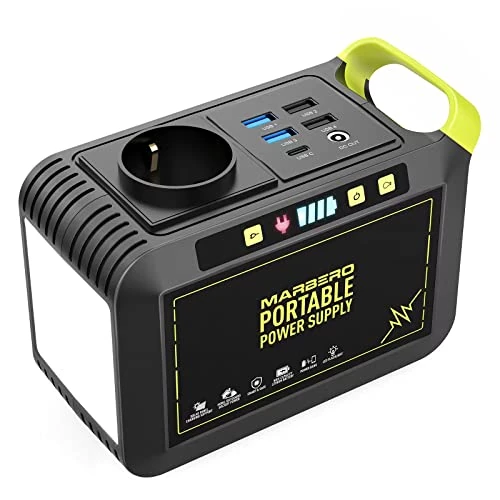 MARBERO Portable Power Station 88 Wh/24000 mAh Solar Generator Battery with AC/Car Cigarette Lighter/USB Output, Mobile Power Generator for Travel/Camping/Outdoors/Emergency