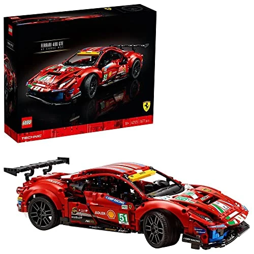 Offerta a tempo: LEGO 42125 Technic Ferrari 488 GTE “AF Corse #51”, Modello Auto Sportiva da Corsa, Set da Collezionista per Adulti, Veicoli da Costruire e da Esporre - 43% da 261.44 € a 149.90 €