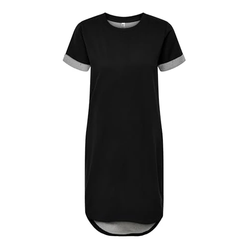 JDY Women's JDYIVY Life S/S Dress JRS NOOS, Black, XXL