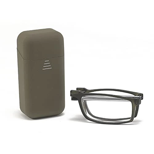 Offerta a tempo: KoKoBin Pieghevole Anti Luce Blu Occhiali da Lettura Per uomo e donna con fionda specchio telescopico gambe con una scatola portatile Per viaggiare (grigio, 2.5) - 58% da 16.99 € a 7.09 €