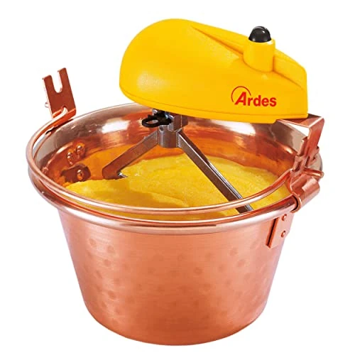 Limitiertes Angebot: ARDES - AR24AM80 Kupferkessel Durchmesser 28cm Mischer für Marmelade Polenta, Ardes Mischerkessel mit Elektromotor, Bajonettverschluss, einfache Reinigung, Elektrischer Polentamischer 8/12 Portionen von 86.06 EUR auf 80.71 EUR (Spare 6%)