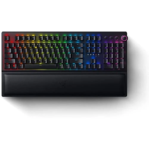 Razer BlackWidow V3 Pro (Green Switch) - Kabellose Mechanische Gaming Tastatur (Klickende Mechanische Switches, RGB Chroma, Handballenauflage, Bluetooth, USB-C) QWERTY US-Layout | Schwarz