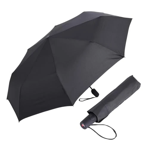 Zeitlich begrenztes Angebot: Knirps I.200 Taschenschirm Duomatic Automatik Regenschirm windstabil | Auf-Zu-Automatik per Knopfdruck – kompakter Reiseschirm, windkanalgetestet & platzsparend, inkl. Schutzhülle, Schwarz von 34.90 € auf 34.90 € (0.00% Rabatt