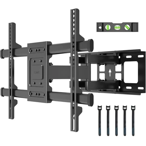 BONTEC Soporte TV Pared para Pantallas de 32-85 Pulgadas Plana & Curva LED LCD, Soporte Pared TV de Articulado Inclinable y Giratorio, Resistentes hasta 60 kg, VESA Máx 600x400 mm