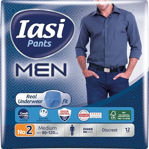 Limited-time offer: Incontinence Pants for Men Super Thin & Discreet - Size M (12pk). Highly Absorbent with Odour Control System, Anatomically Shaped & with Comfi-Fit Technology Gives A Real Underwear Fit from 8.99 GBP to 8.99 GBP (save 0%)