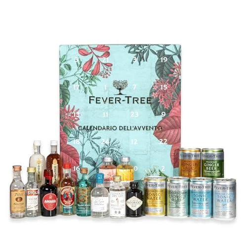 Offerta a tempo: Fever-Tree Calendario dell' Avvento - 24 caselle contenenti 12 lattine da 150 ml di Fever-Tree e 12 mini-size da 50 ml di diversi brand di spirits - 38% da 89.00 € a 54.79 €