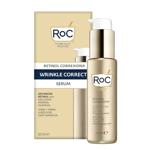 RoC Retinol Correxion Wrinkle Correct Siero | Trattamento Anti-Età per Viso e Collo | 30 ml