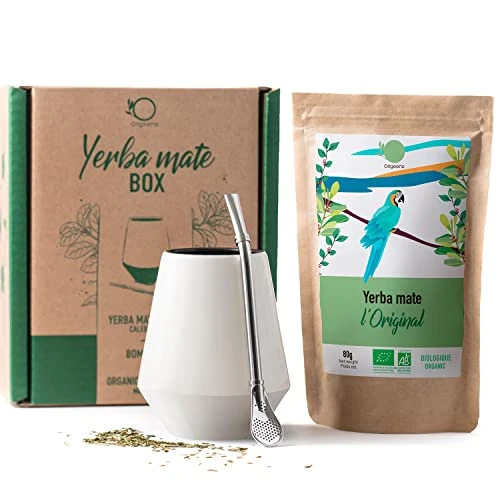 Offerta a tempo: ORIGEENS YERBA MATE KIT COMPLETO - Tazza Mate Artigianale (Portogallo), Bombilla, Yerba Mate BIO - Kit Mate Pacchetto Regalo Originale - 0.00% da 25.97 € a 25.97 €