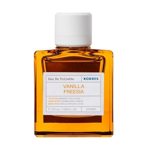 Zeitlich begrenztes Angebot: KORRES VANILLA FREESIA Eau De Toilette für Damen, blumig & eleganter Damenduft, dermatologisch getestet, vegan, 50ml von 48.90 € auf 25.85 € (47% Rabatt)
