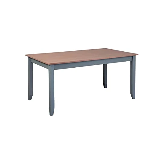Offerta a tempo: Inter Link Tavolo da pranzo in legno massiccio di pino, stile country, certificato FSC, grigio seppia e marrone, 160 x 90 x 75 cm - 21% da 160.53 € a 126.74 €