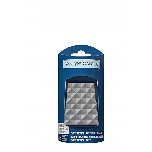 Yankee Candle Difusor ScentPlug | Unidad Base para Enchufe ambientador | Tono Plateado Faceted | Enchufe UE