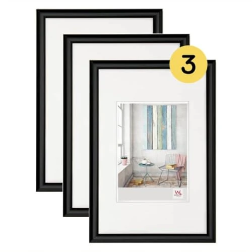 Offerta a tempo: walther designCornice per foto nera 40 x 60 cm confezione da 3, cornice in plastica Trendstyle KP460B3 - 15% da 71.96 € a 60.99 €