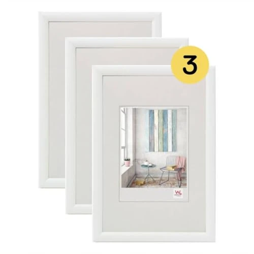 Offerta a tempo: walther designCornice per quadri argento 30 x 45 cm confezione da 3, cornice in plastica Trendstyle KP045W3 - 37% da 56.80 € a 35.99 €