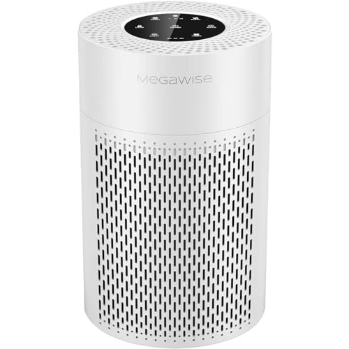 Offerta a tempo: Purificatore d'aria per stanze grandi fino a 1080ft² Filtro HEPA H13 a 4 stadi, Carbone attivo, Sensore aria intelligente, Peli di animali domestici, Odori di fumo, Polvere, Silenzioso - 0.00% da 76.94 € a 76.94 €