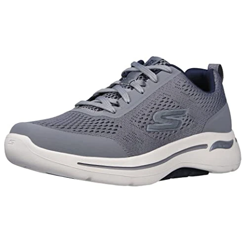 Offre limitée : Skechers Go Walk Arch Fit - Idyllic Grey/Navy 8 EE - Wide de 51.09 € à 51.09 € (0.00% de remise)