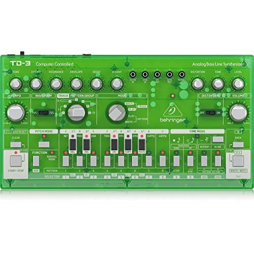Behringer TD-3-LM Analog Bass Line Synthesizer with VCO, VCF, 16-Step Sequencer, Distortion Effects and 16-Voice Poly Chain