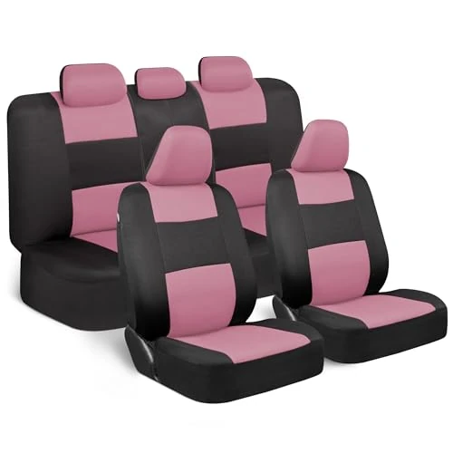 Limited-time offer: BDK PolyPro Car Seat Covers Full Set in Pink on Black – Front and Rear Split Bench for Cars, Easy to Install Cover Set, Accessories Auto Trucks Van SUV from 26.92 £ to 26.92 £ (save 0.00%)