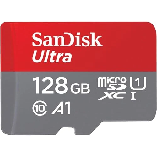 Limited offer: SanDisk Ultra microSDXC UHS-I memory card 128 GB + adapter (A1, Class 10, U1, Full HD videos, up to 120 MB/s read speed),, Speed-Mbps/10x from 20.32 EUR to 20.32 EUR (save 0%)