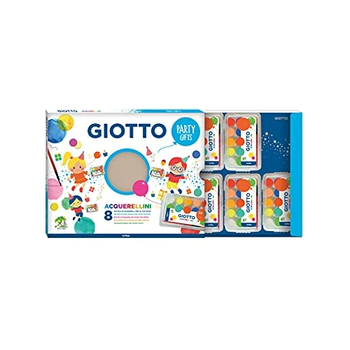 Offre limitée : GIOTTO Acquerellini Party Gift - Set anniversaire Pastilles de gouache, 8 Unità (Confezione da 1) de 13.49 € à 13.15 € (3% de remise)