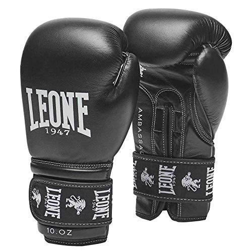 Offre limitée : LEONE 1947 Ambassador Gants de Boxe Unisexe pour Adultes, Noir, 16 oz de 70.33 € à 70.33 € (0.00% de remise)
