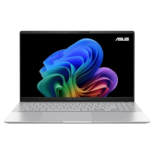 ASUS Vivobook S15 OLED S5507QA#B08H1GNQW9, Copilot+ PC 15,6" błyszczący, 120 Hz, Snapdragon X Plus, pamięć RAM, 16 GB, 512GB SSD PCIE, Qualcomm Adreno GPU, WIN 11 HOME, srebrny