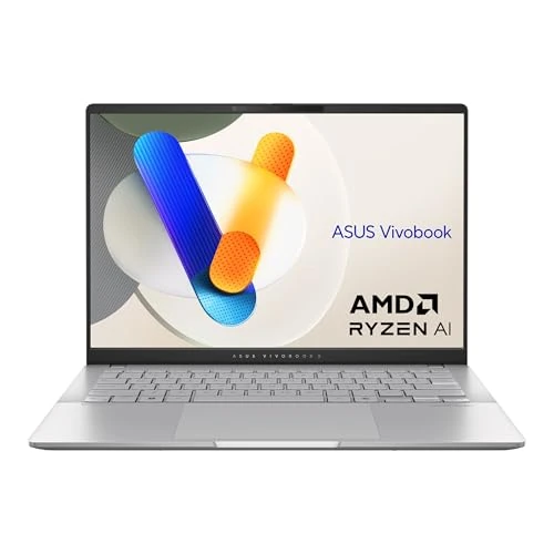 ASUS Vivobook S 14 OLED M5406WA#B08H1KCVGC, aluminiowy notebook z ekranem 14" OLED Anti-glare, procesorem AMD Ryzen AI 9 HX 370, RAM 32 GB, 1 TB SSD PCIE, WIN 11 HOME, srebrny