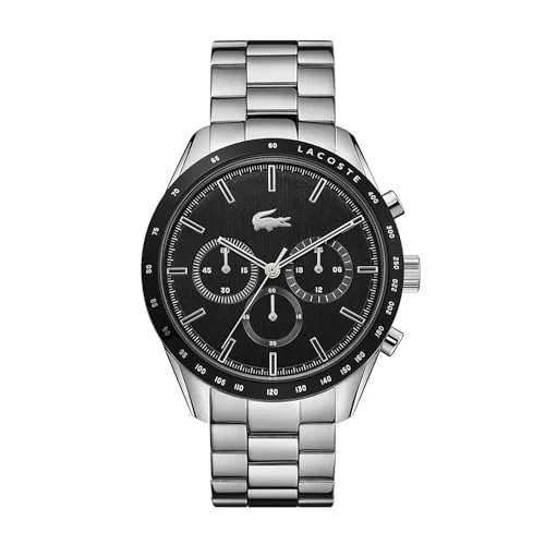 Offerta a tempo: Lacoste Orologio con Cronografo al Quarzo da Uomo Collezione BOSTON con Cinturino in Acciaio Inossidabile Argentato - 2011079 - 40% da 199.00 € a 119.99 €