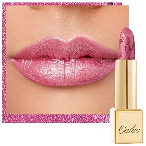Offerta a tempo: Oulac Rossetto Metallizzato Lucido Rosa, Rossetti Glitter Senza Profumo, Perlato e Brillante, Colore Intenso Lunga Durata, Formula Idratante Nutre le Labbra, Vegan & Senza Glutine, 11 Hip & Hippie - 31% da 9.99 € a 6.85 €