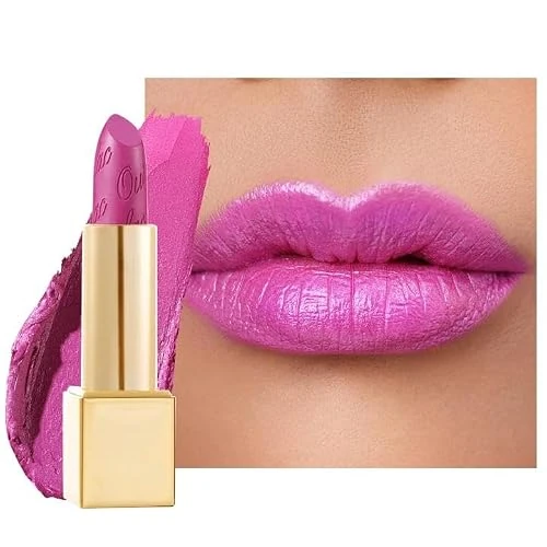 Offerta a tempo: Oulac Rossetto Metallizzato Lucido Rosa, Rossetti Glitter Senza Profumo, Perlato e Brillante, Colore Intenso Lunga Durata, Formula Idratante Nutre le Labbra, Vegan & Senza Glutine, 15 Velocity - 34% da 9.99 € a 6.60 €