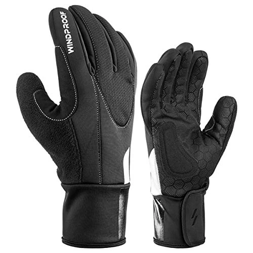 Guantes de ciclismo de invierno cálido a prueba de viento cálido guantes de dedo completo impermeable guantes de esquí térmico forro polar guantes para hombres mujeres montar senderismo