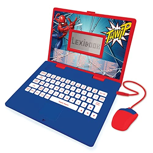 Offre limitée : LEXIBOOK JC598SPi2 Spider-Man-pädagogischer und zweisprachiger Laptop Spanisch/Englisch-Spielzeug für Kinder (Jungen und Mädchen) 124 Aktivitäten, Rouge/Bleu, 25,5 x 34 x 4,5 cm de 44.99 € à 44.99 € (0.00% de remise)