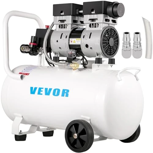 Tijdelijke aanbieding: VEVOR Olievrije Luchtcompressor Stille Compressor Gecomprimeerde Luchtcompressor Werkplaats Tool voor Huishoudelijke Reparaties, Bandenoppompen (50L 750W, 116 psi) van 204.90 € naar 204.90 € (0.00% korting)