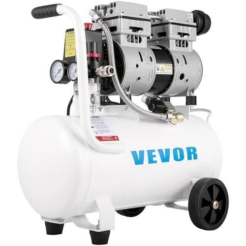 Offre limitée : VEVOR Compresseur d’Air Sans Huile 25 L, Compresseur d'Air Horizontal à Faible Bruit, Moteur en cuivre, convient à la réparation à domicile/le gonflage des pneus/le nettoyage du chauffage au sol de 151.90 € à 151.90 € (0.00% de remise)