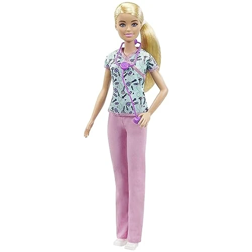 Oferta limitada: Barbie Quiero ser Enfermera muñeca Rubia con Accesorios para niñas + 3 años (Mattel GTW39) de 14.99 EUR a 8.99 EUR (ahorro 40%)