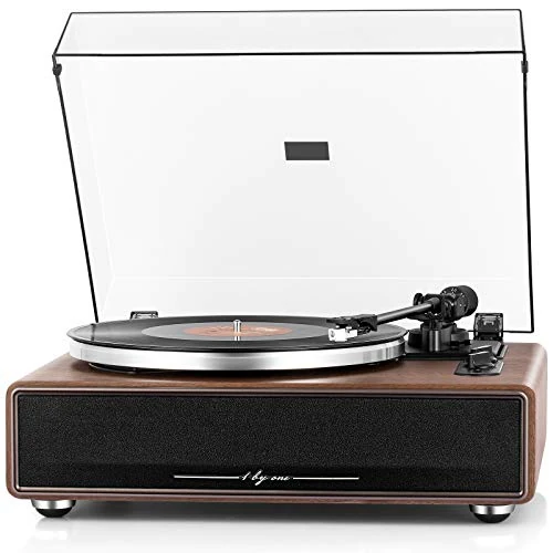 1 BY ONE High Fidelity Belt Drive Bluetooth Turntable