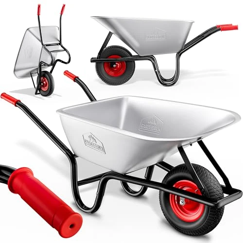 Offre limitée : GARDEBRUK Brouette Galvanisée 100 L Charge Max. 250 kg de 69.99 € à 69.99 € (0.00% de remise)