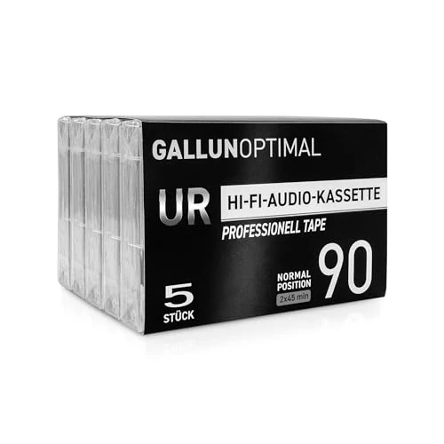 Gallunoptimal UR90 casetes de Audio 90 min 5 Cartuchos vacíos
