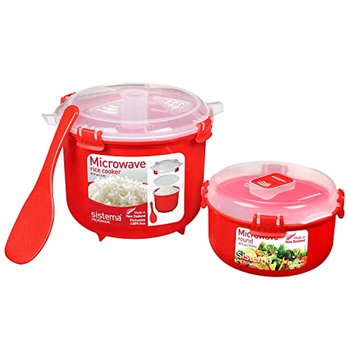Oferta limitada: Sistema microondas arrocera (2,6 l) y Recipiente Redondo para Alimentos Apto para microondas (915 ml) | Sin BPA de 19.09 EUR a 12.99 EUR (ahorro 32%)