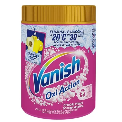 Limited-time offer: Vanish Oxi Action Multipower Pink Powder Stain Remover for Coloured Clothes, 1 Pack of 1 kg of Stain Remover for Clothes, Multi-Action Washing Machine Additive Without Bleach from 9.59 GBP to 9.59 GBP (save 0%)