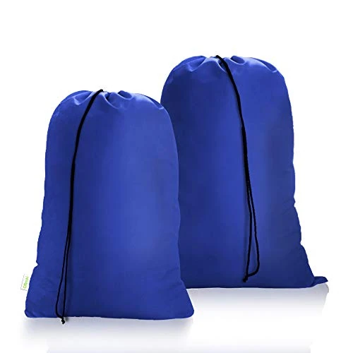 OTraki Grote Waszakken met Trekkoord 60 x 80 cm 2 Stuks Opvouwbare Waszak Speelgoedzak Scheurbestendige Opbergzak voor Vuile Kleding Wasmand Home Slaapzaal Camping College