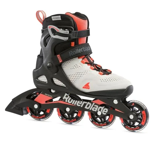 Rollerblade Macroblade 80 Women's Adult Fitness Inline Skate, Grey and Coral, Performance Inline Skates,260,7100700