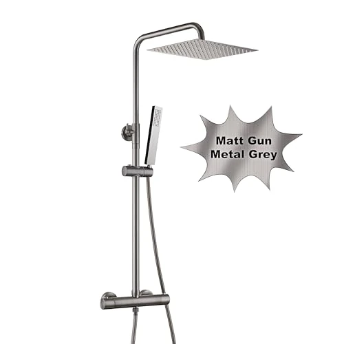 Offerta a tempo: Görbach Colonna Doccia in Acciaio Inox con Miscelatore Colonna Doccia con RubinettoTermostatico — 8% da 231,09 € a 212,47 €